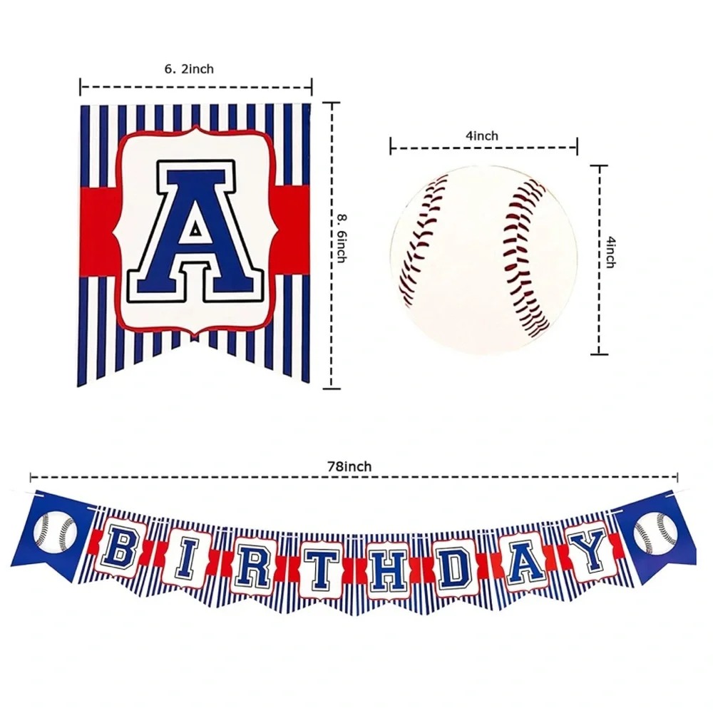DIY Baseball Happy Birthday Banner for Sports Theme Party